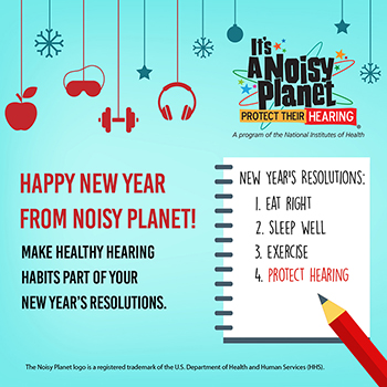 Happy New Year greeting along with a few new year's resolutions